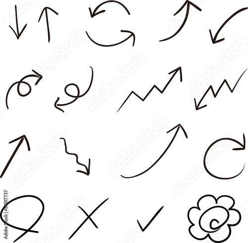 手描きの矢印