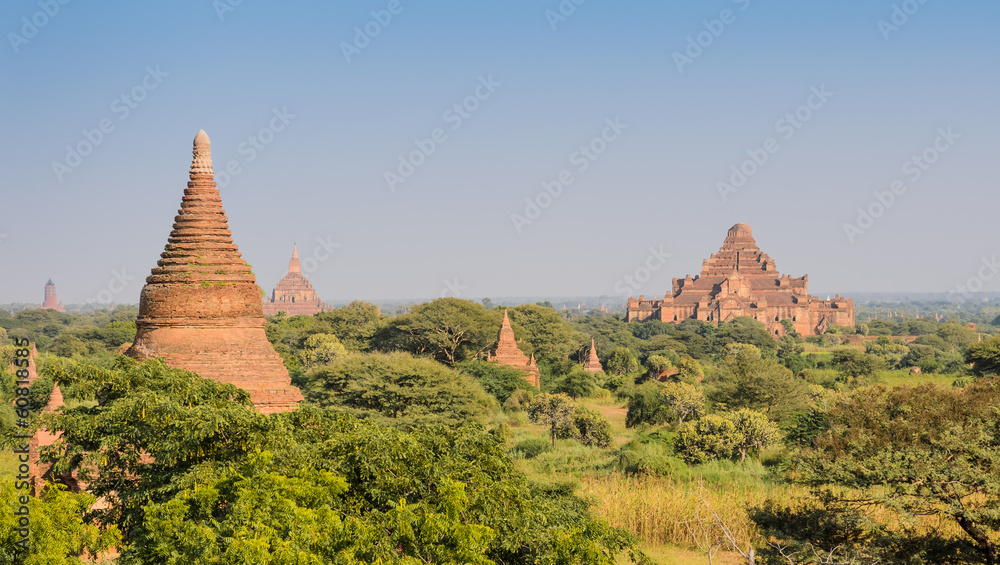 View of ancient temples in Bagan, Myanmar