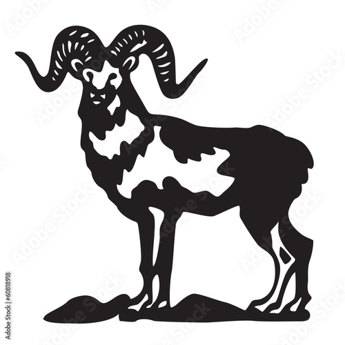 ram - black vector silhouette