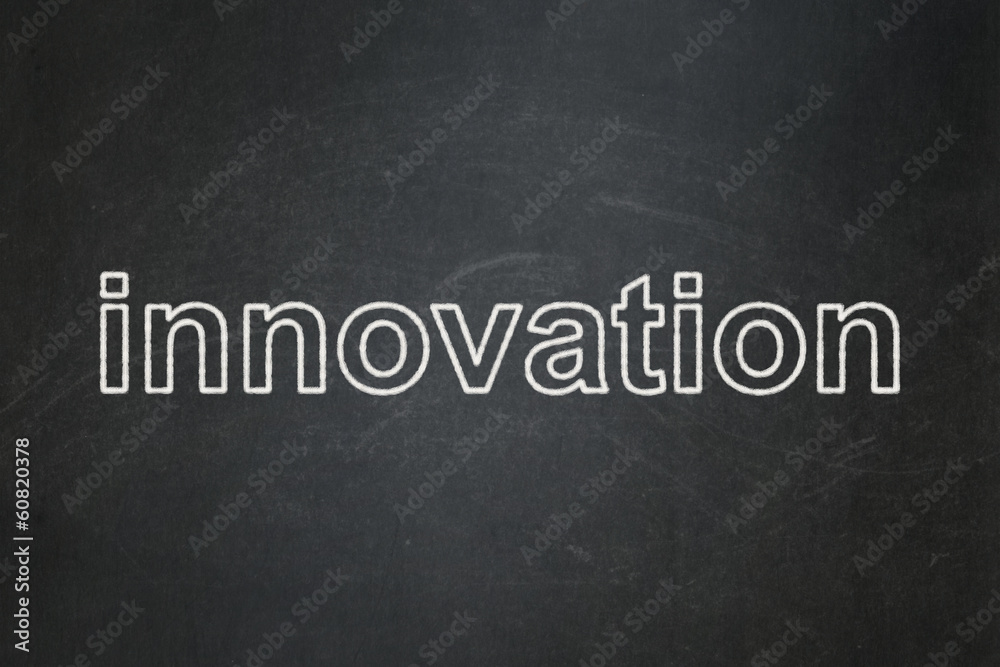 Finance concept: Innovation on chalkboard background Finance concept: Innovation on chalkboard background