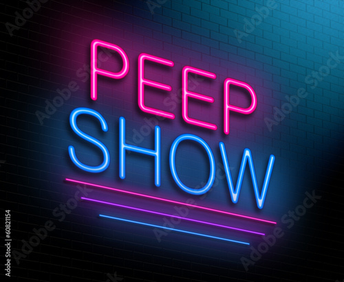 Peep show concept.