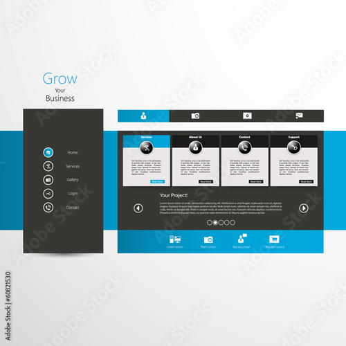 Web Website Element Design Minimal Template Vector 