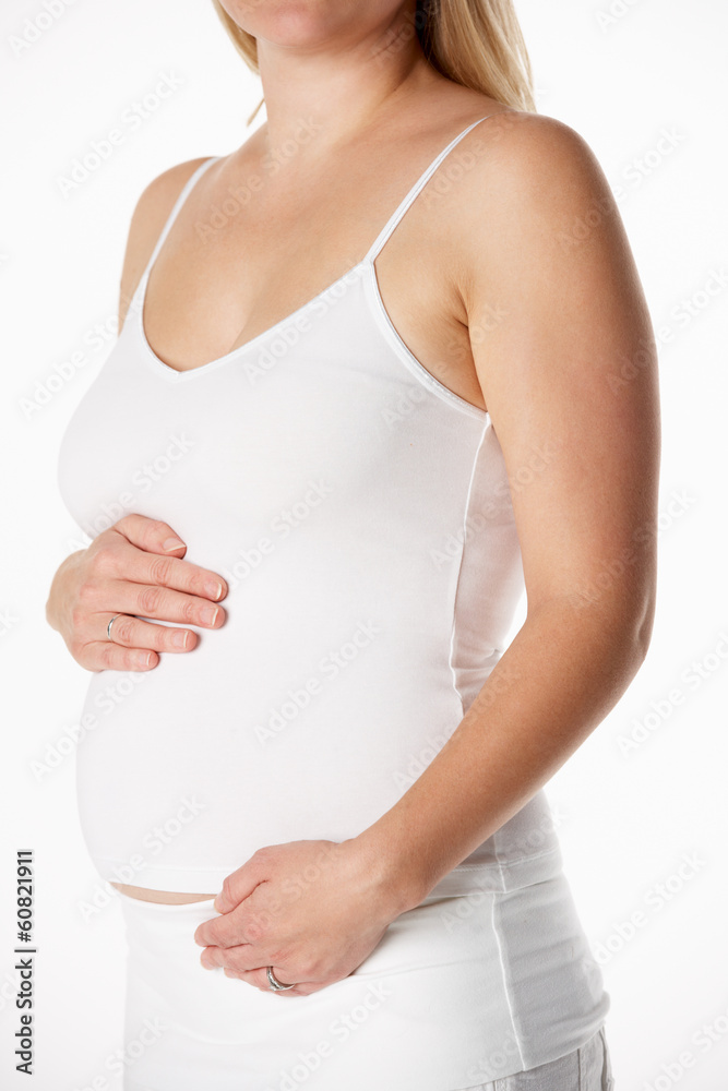 custom made wallpaper toronto digitalClose Up Studio Portrait Of 4 months Pregnant Woman Wearing Whit