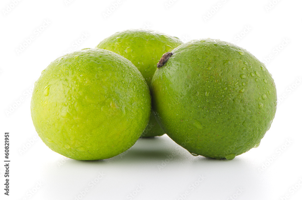 Fresh green limes