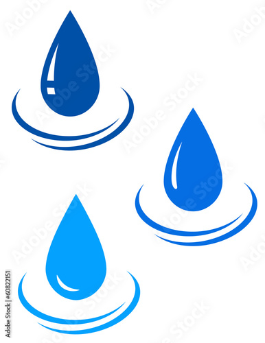 set of water drops