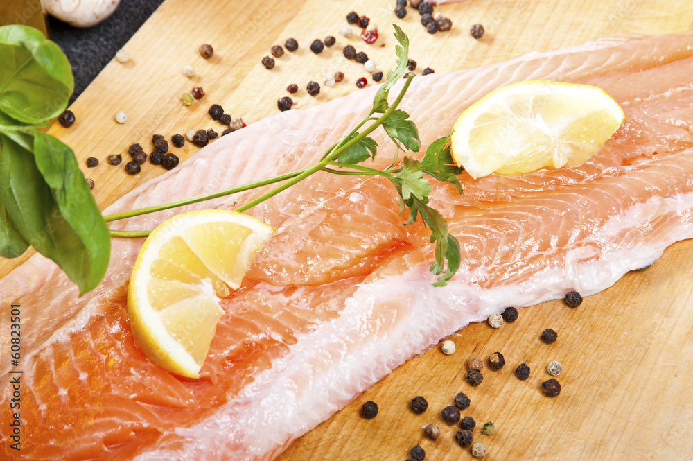 Salmon fillet with rosemary and lemon Salmon fillet with rosemary and lemon