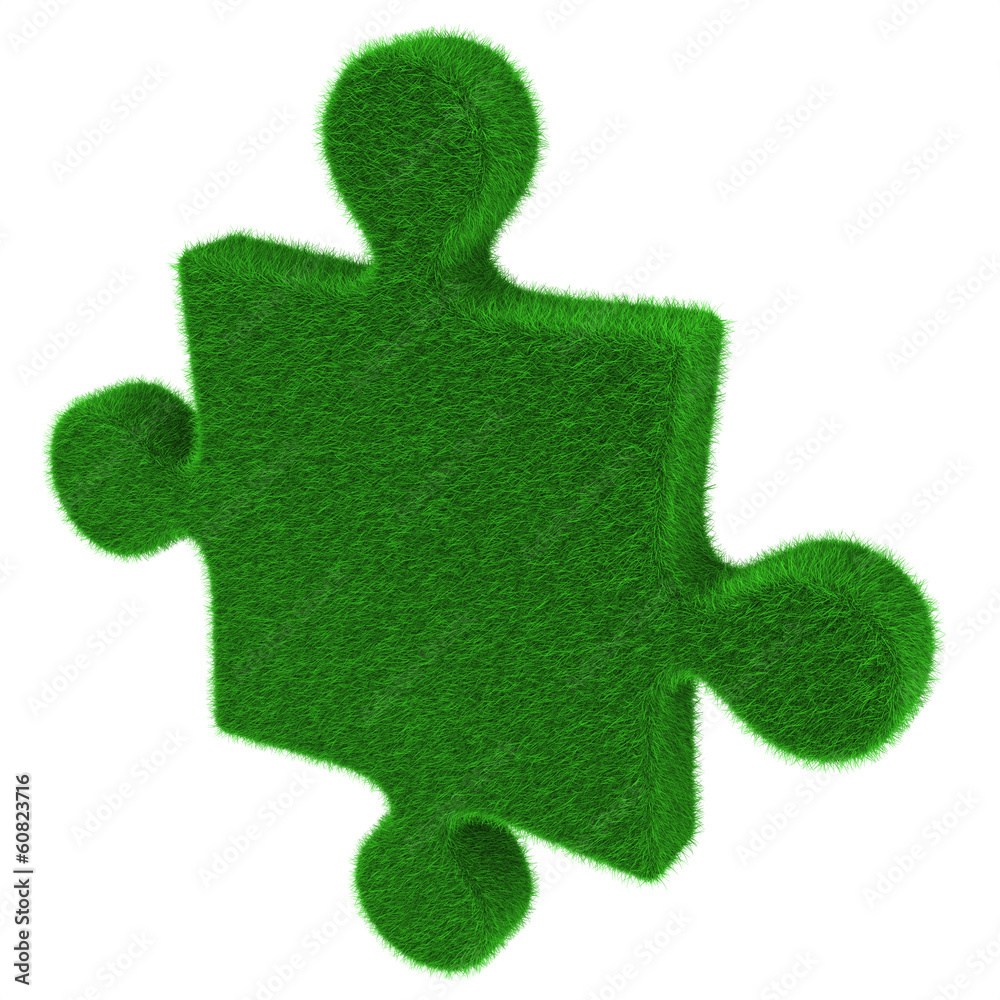 Green grass puzzle piece Green grass puzzle piece