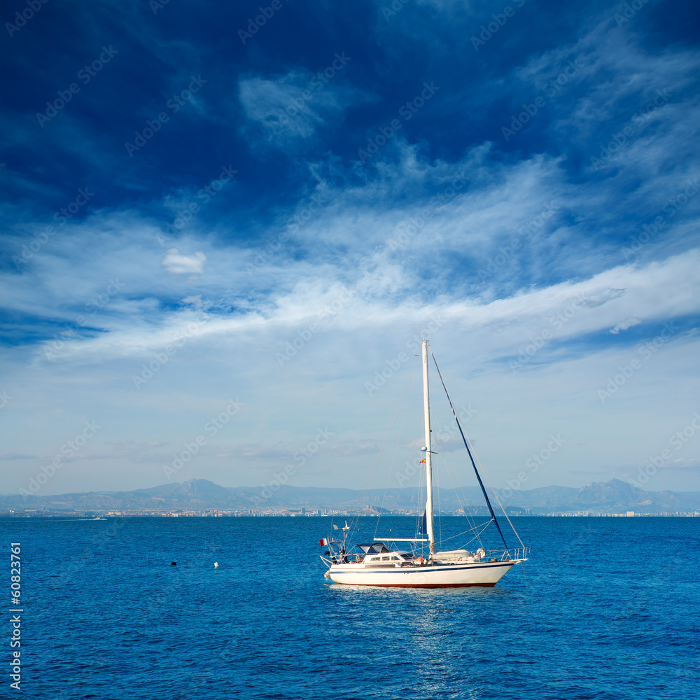 Tabarca islands boats in alicante Spain