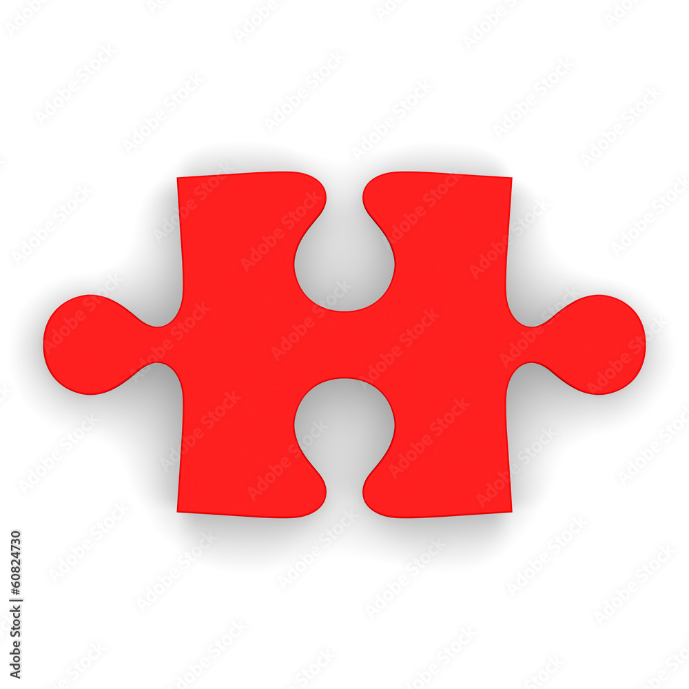 Red puzzle piece