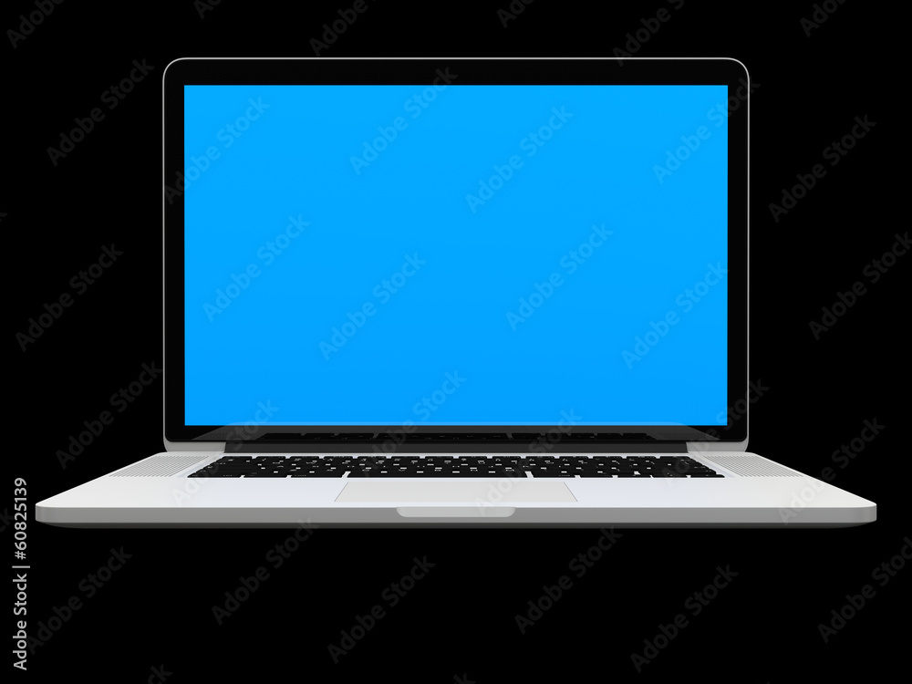 Laptop with white screen
