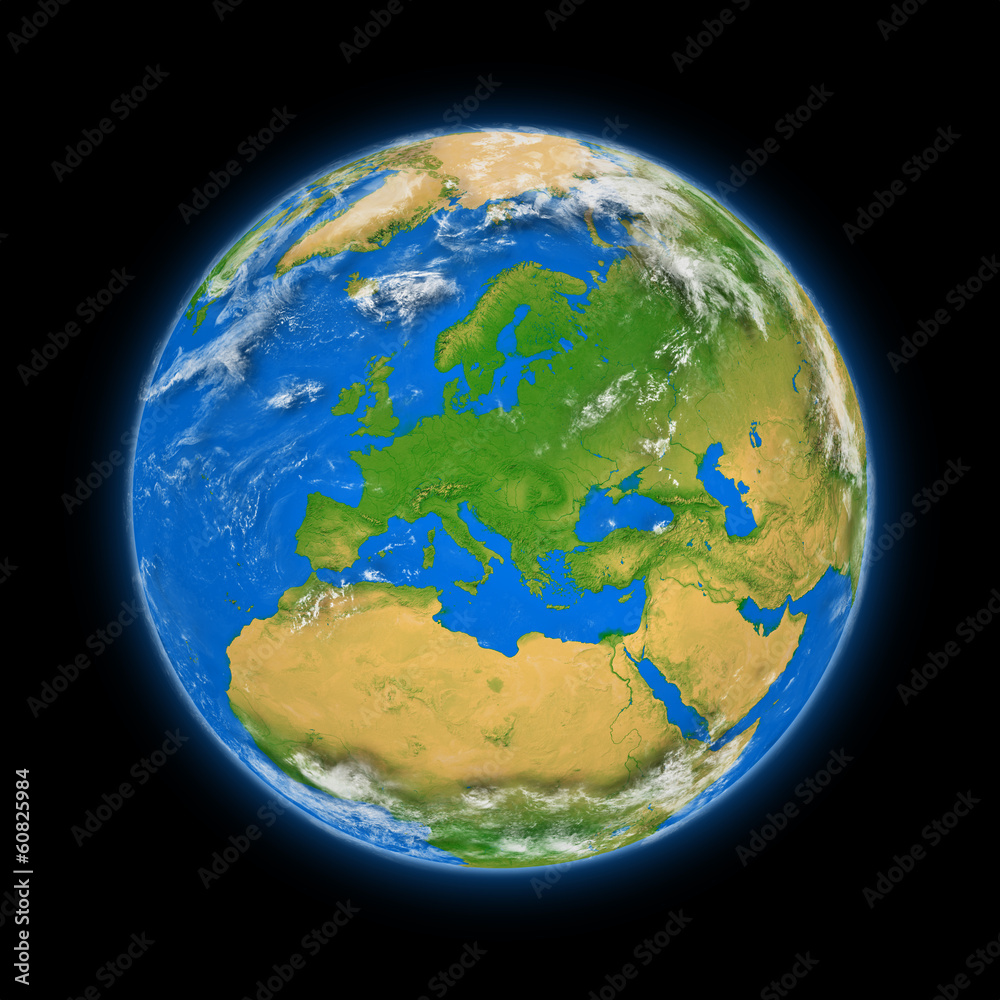 Europe on planet Earth