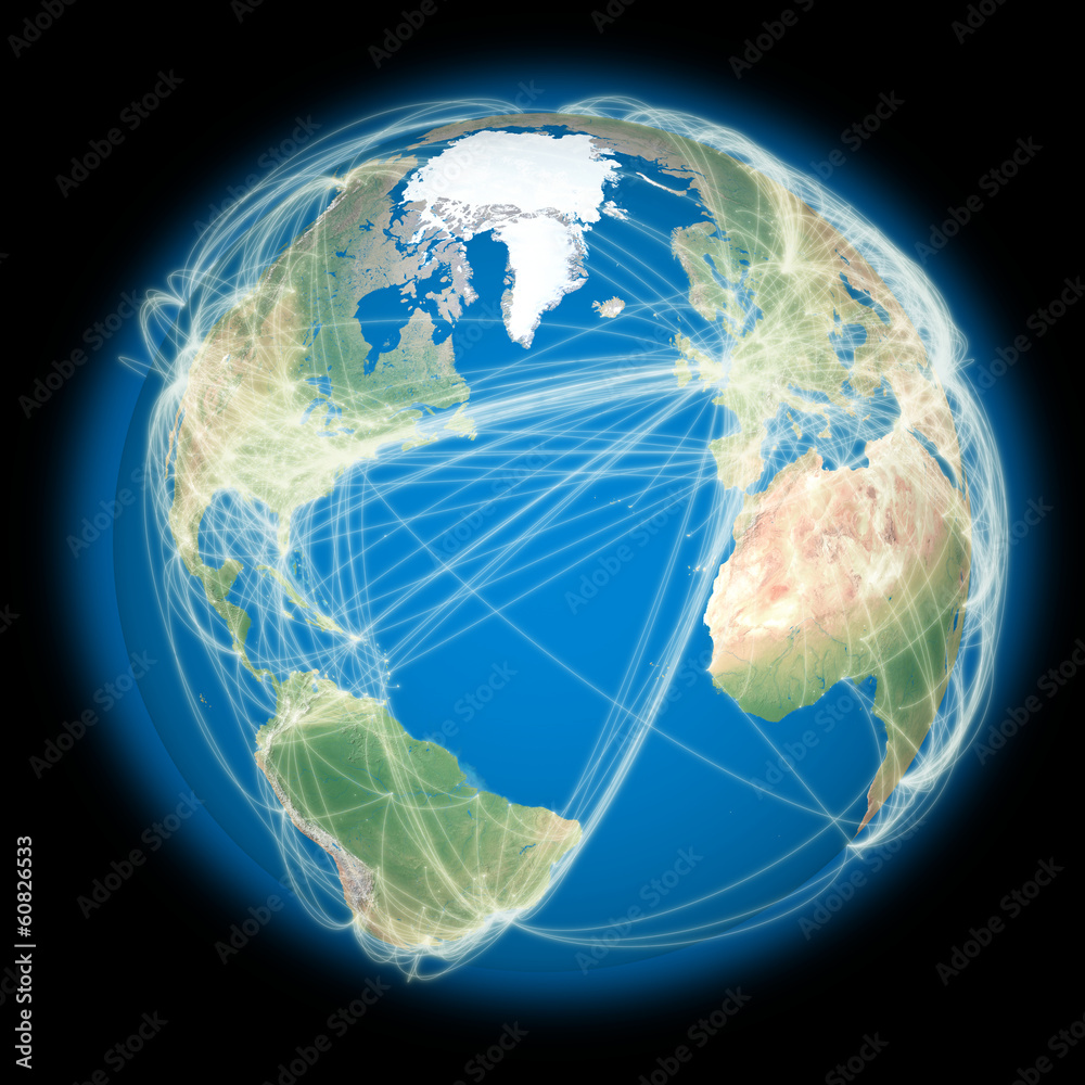 Naklejka premium Connected world