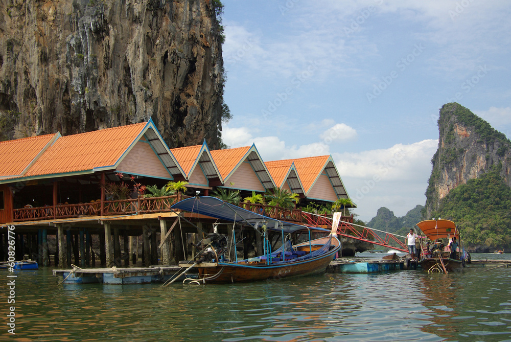 Fototapeta premium Sea Gypsy village. Phang Nga, Thailand