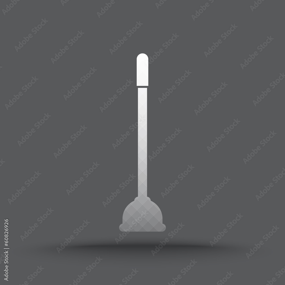 Vector of transparent toilet plunger icon on isolated background Vector of transparent toilet plunger icon on isolated background
