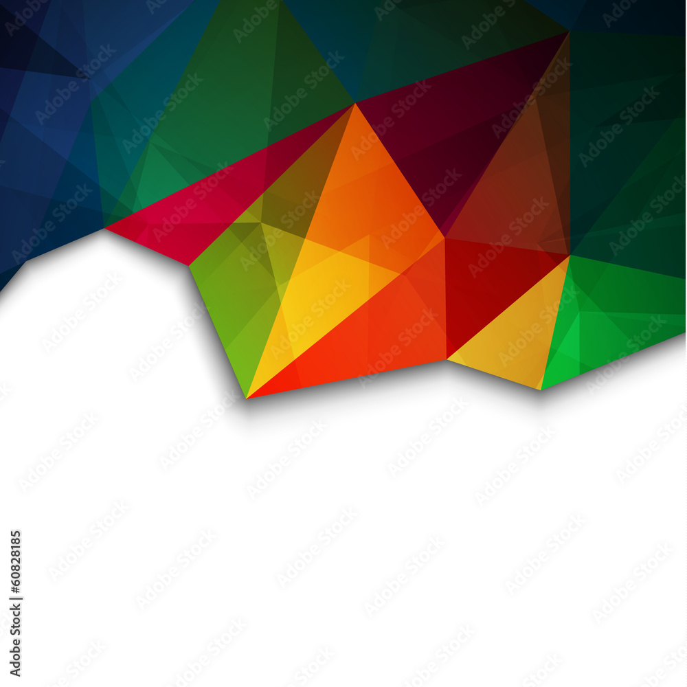 Abstract vibrant geometric triangles background