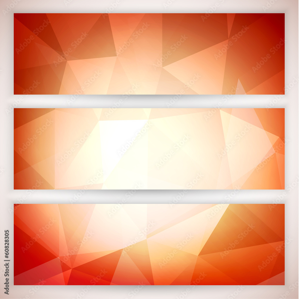 Fototapeta premium Abstract geometric triangular banners set
