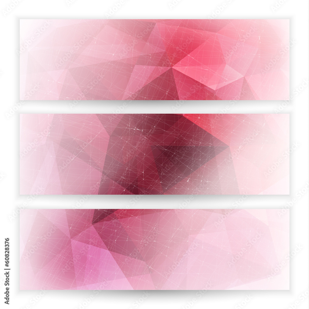 Abstract geometric trianglular banners set Abstract geometric trianglular banners set