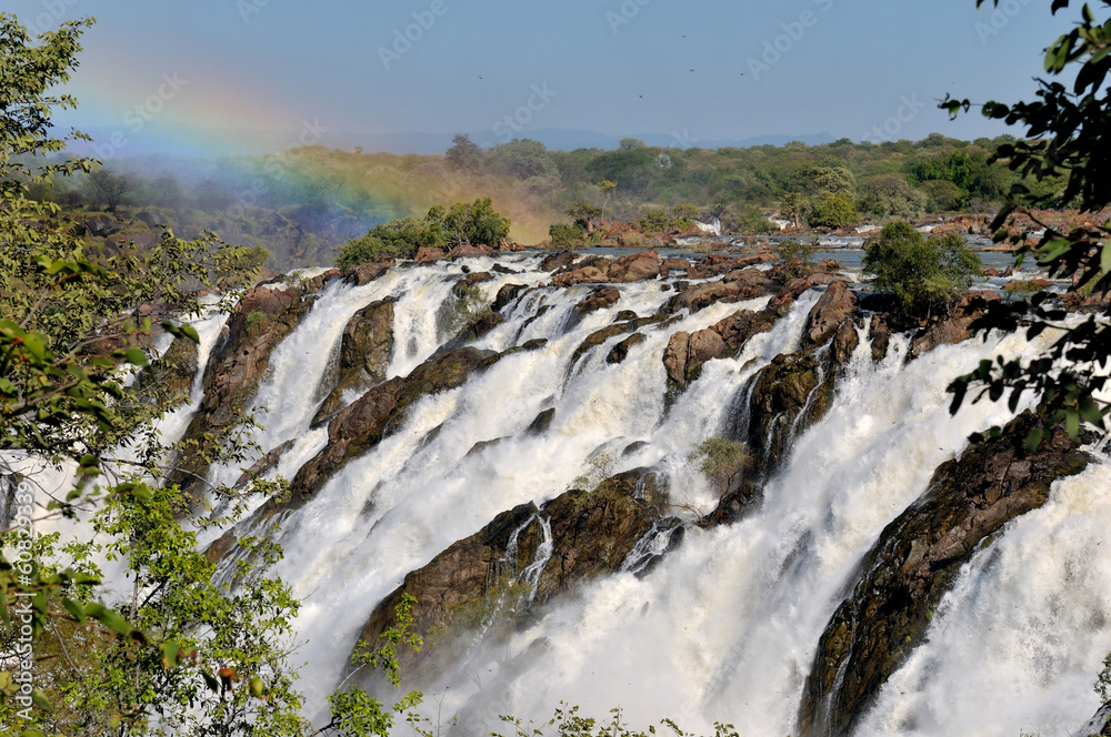 Fototapeta premium Sunrise at the Ruacana waterfall, Namibia