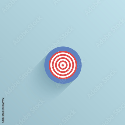 Vector flat circle icon on blue background. Eps10