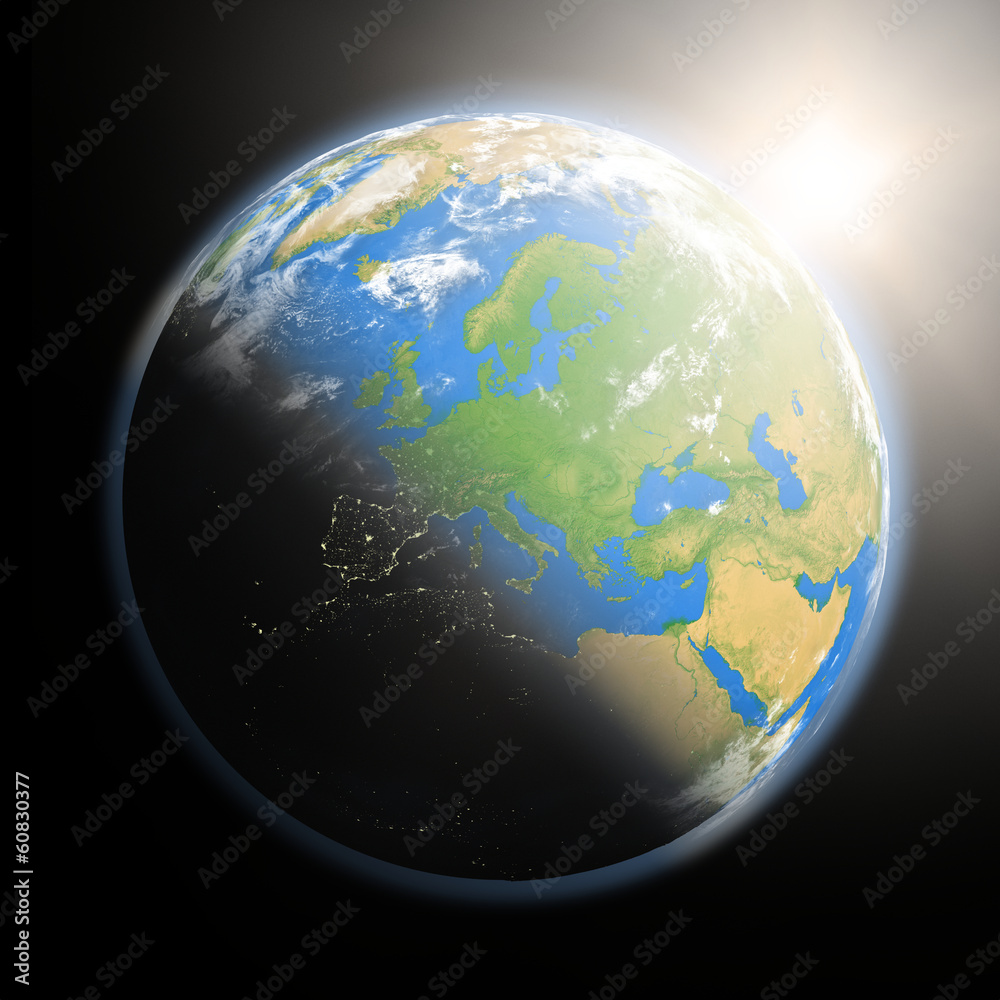 Fototapeta premium Sunrise over Europe