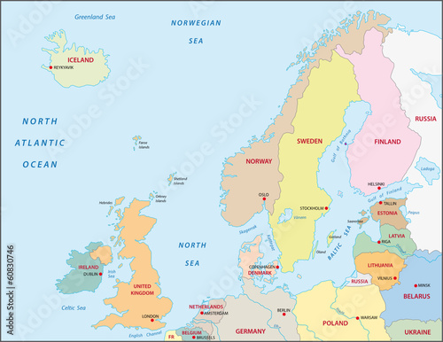 Northern Europe map