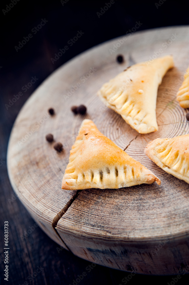 Traditional polish fried pierogi