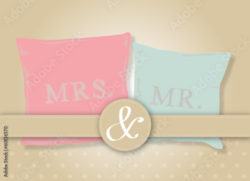 mr & mrs pillows for wedding couple