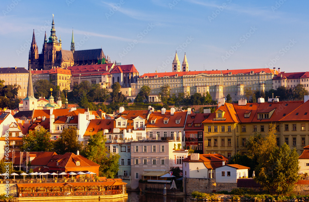 Czech republic, Prague, look on Gradchana and the Vltava River