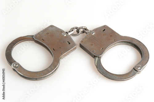 Handcuffs on white