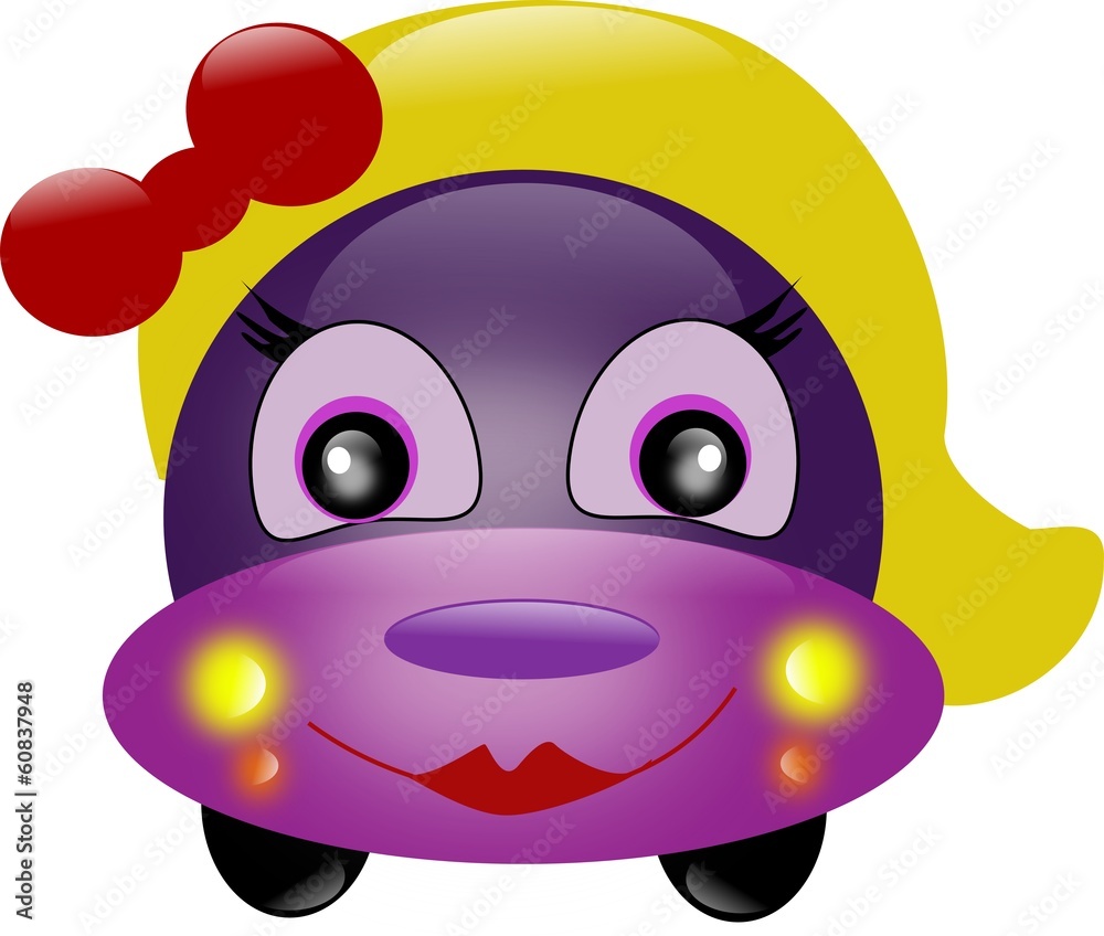 Naklejka premium Girls car