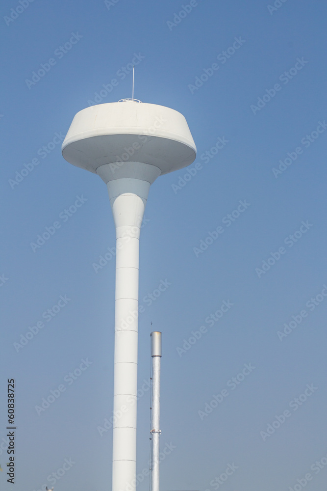 white tower water tank