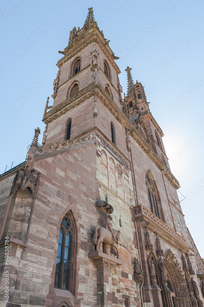 Basel, Altstadt, Münster, Kirche, Kirchtürme, Platz, Schweiz