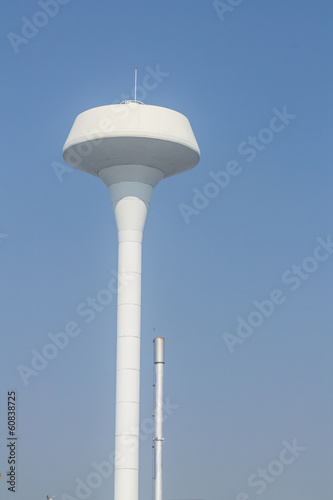 white tower water tank