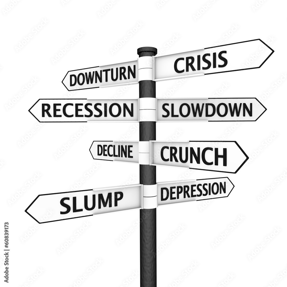 Signpost pointing to crisis Signpost pointing to crisis