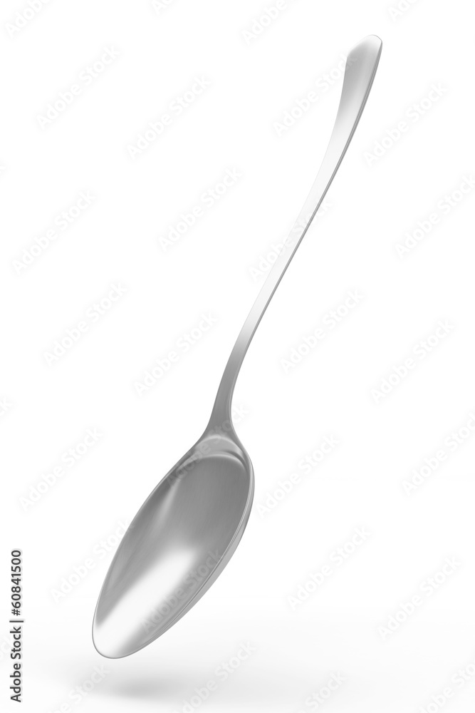 Silver Spoon isolated on white background
