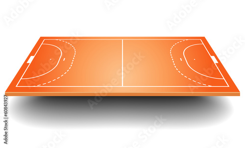 handball field with perspective
