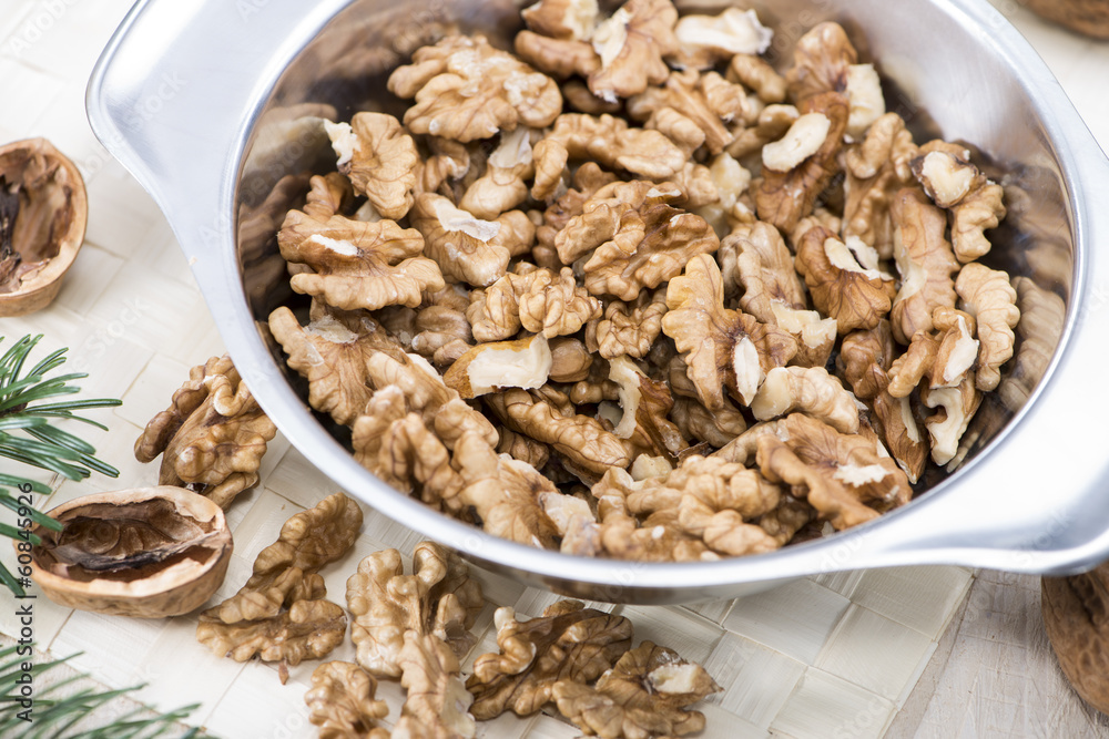 Fresh portion of Walnuts Fresh portion of Walnuts