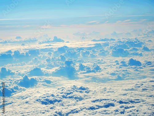 Above the clouds.