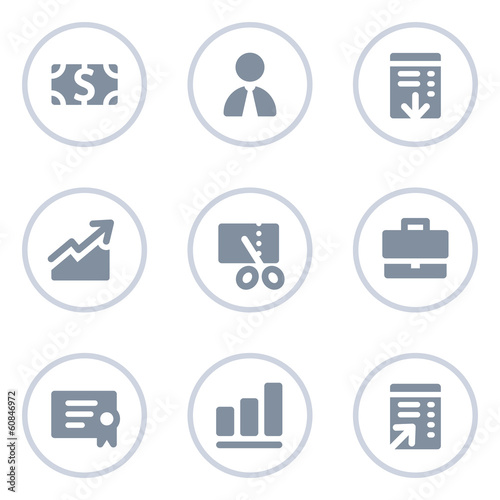Finance web icons, circle line series