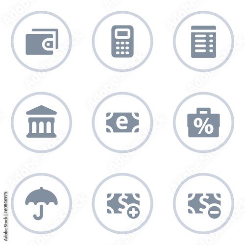 Finance web icons, circle line series