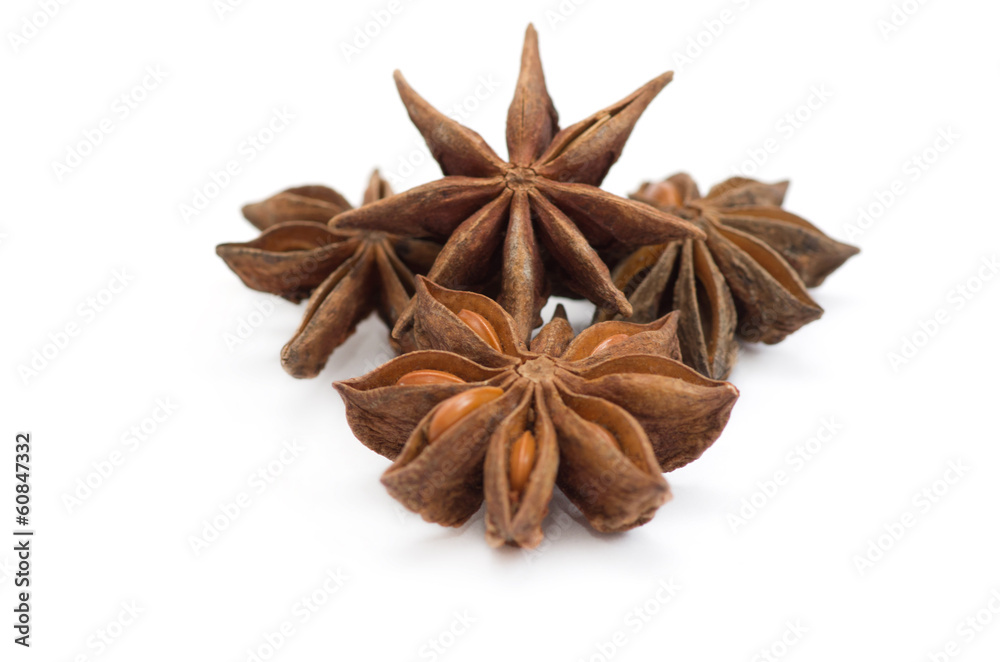 Anise isolated on white background Anise isolated on white background