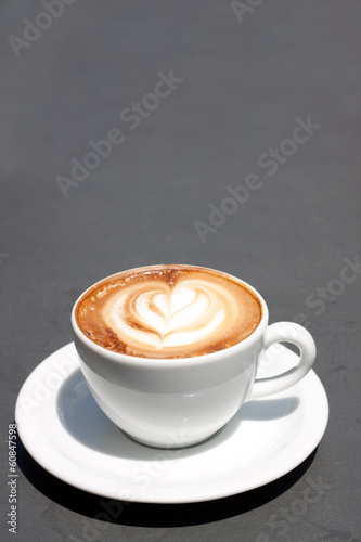 Latte on Gray Surface