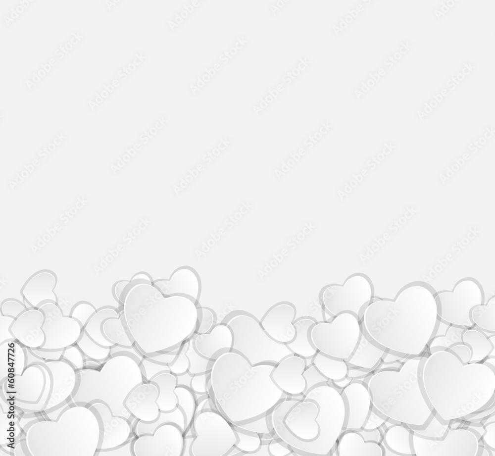 Happy Valentines Day Card with Heart. Vector Illustration