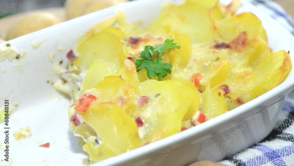 Portion of Potato Gratin (loopable) Portion of Potato Gratin (loopable)