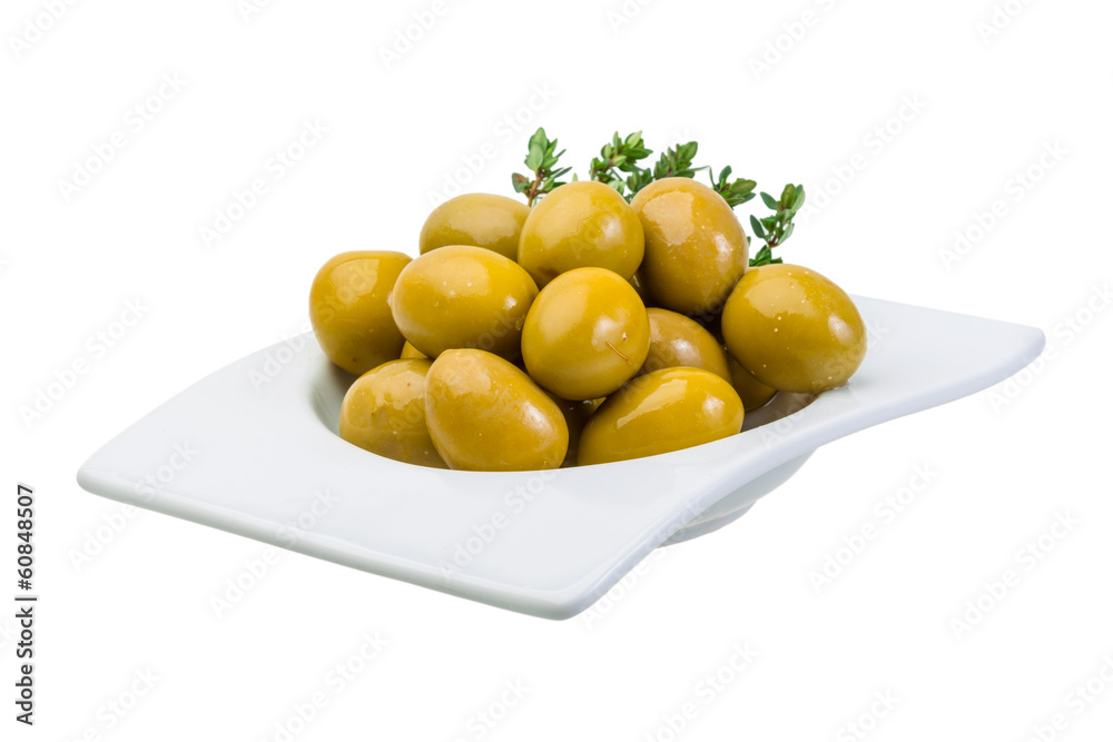 Green gigant olives
