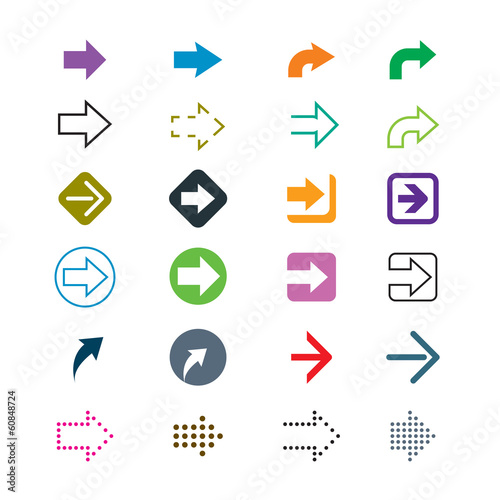 set of colorful arrows signs