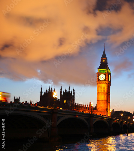 Big Ben in the evening  London  England