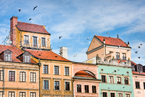 Old Town buildings in Warsaw , Poland