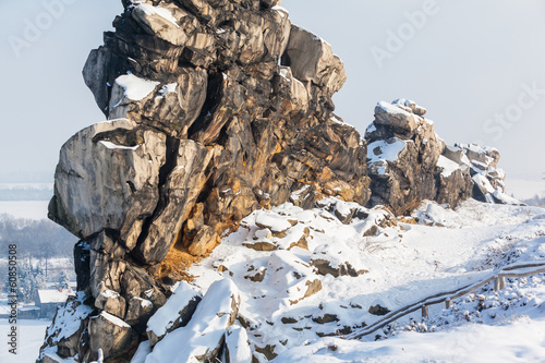 Teufelsmauer Harz im Winter