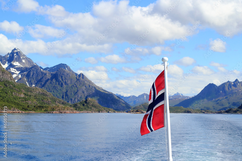 Fototapeta premium Norwegian flag